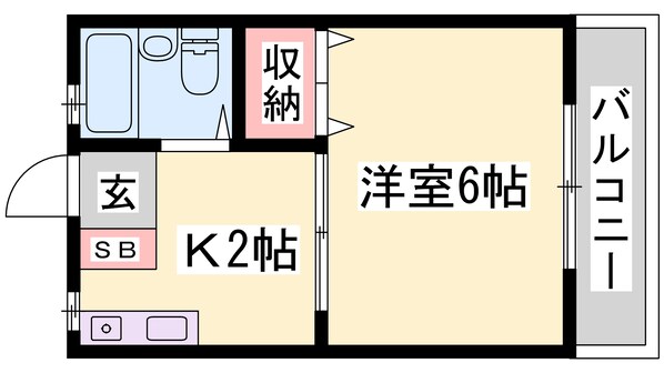 父夫山ハイツの物件間取画像